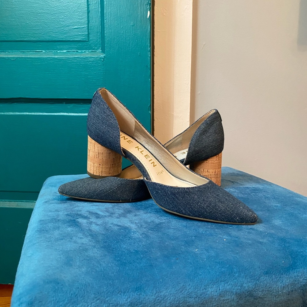 Denim heels